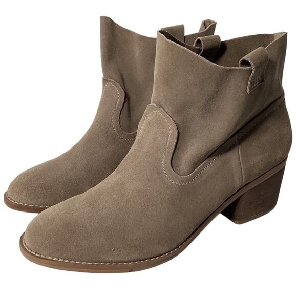 CARLOS SANTANA WESTERN BOHO ANKLE BOOTIES TAN LEIGHTON SUEDE LEATHER SZ 10 - Picture 1 of 15